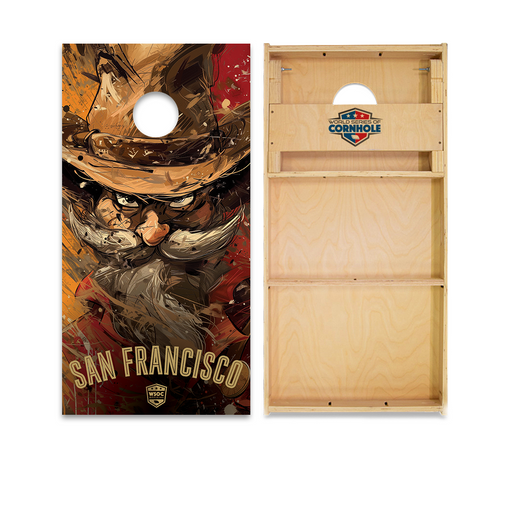 Professional 2x4 Boards - Runway World Series of Cornhole Official 2' x 4' Professional Cornhole Board Runway 2402P - San Francisco 49ers