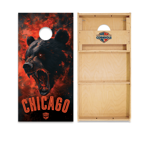 Cornhole Boards World Series of Cornhole Official 2' x 4' Professional Cornhole Board Runway 2402P - Chicago Bears