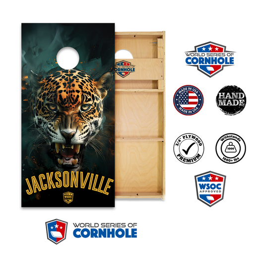Professional 2x4 Boards - Runway World Series of Cornhole Official 2' x 4' Professional Cornhole Board Runway 2402P - Jacksonville Jaguars