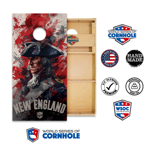 Professional 2x4 Boards - Runway World Series of Cornhole Official 2' x 4' Professional Cornhole Board Runway 2402P - New England Patriots