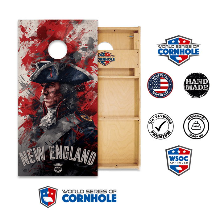 World Series of Cornhole Official 2' x 4' Professional Cornhole Board Runway 2402P - New England Patriots