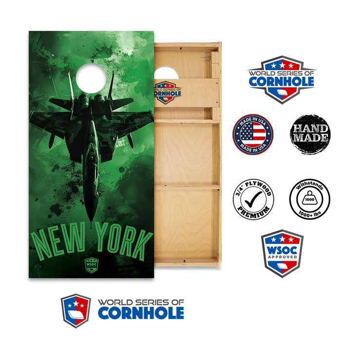 Cornhole Boards World Series of Cornhole Official 2' x 4' Professional Cornhole Board Runway 2402P - New York Jets
