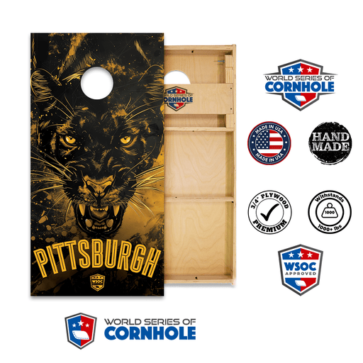 Cornhole Boards World Series of Cornhole Official 2' x 4' Professional Cornhole Board Runway 2402P - Pitt Panthers