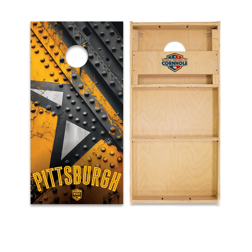 Professional 2x4 Boards - Runway World Series of Cornhole Official 2' x 4' Professional Cornhole Board Runway 2402P - Pittsburgh Steelers