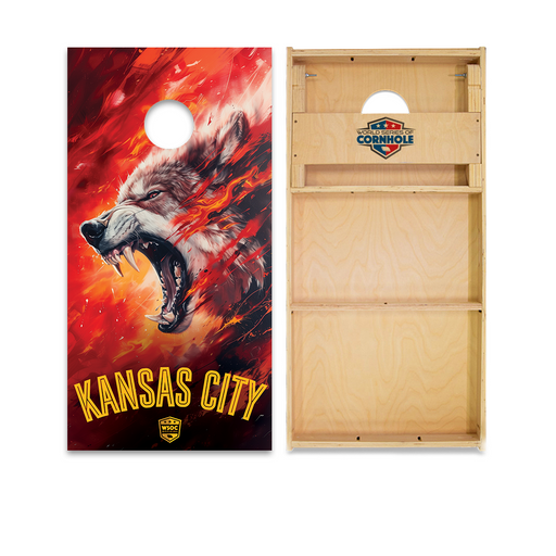 Professional 2x4 Boards - Runway World Series of Cornhole Official 2' x 4' Professional Cornhole Board Runway 2402P - Kansas City Chiefs