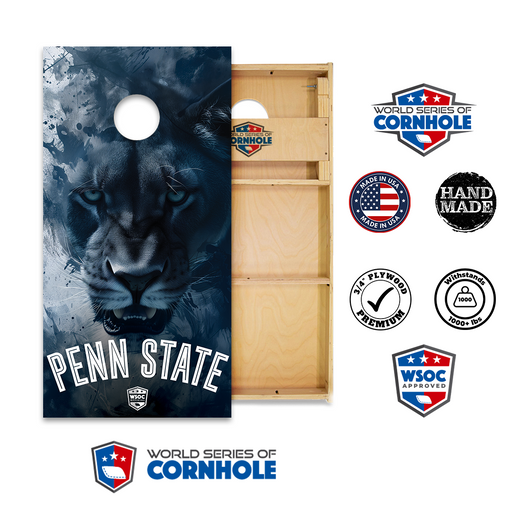Professional 2x4 Boards - Runway World Series of Cornhole Official 2' x 4' Professional Cornhole Board Runway 2402P - Penn State Nitty Lions
