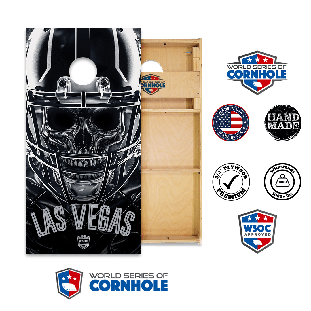 Cornhole Boards World Series of Cornhole Official 2' x 4' Professional Cornhole Board Runway 2402P - Las Vegas Raiders