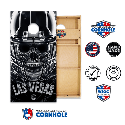 Cornhole Boards World Series of Cornhole Official 2' x 4' Professional Cornhole Board Runway 2402P - Las Vegas Raiders