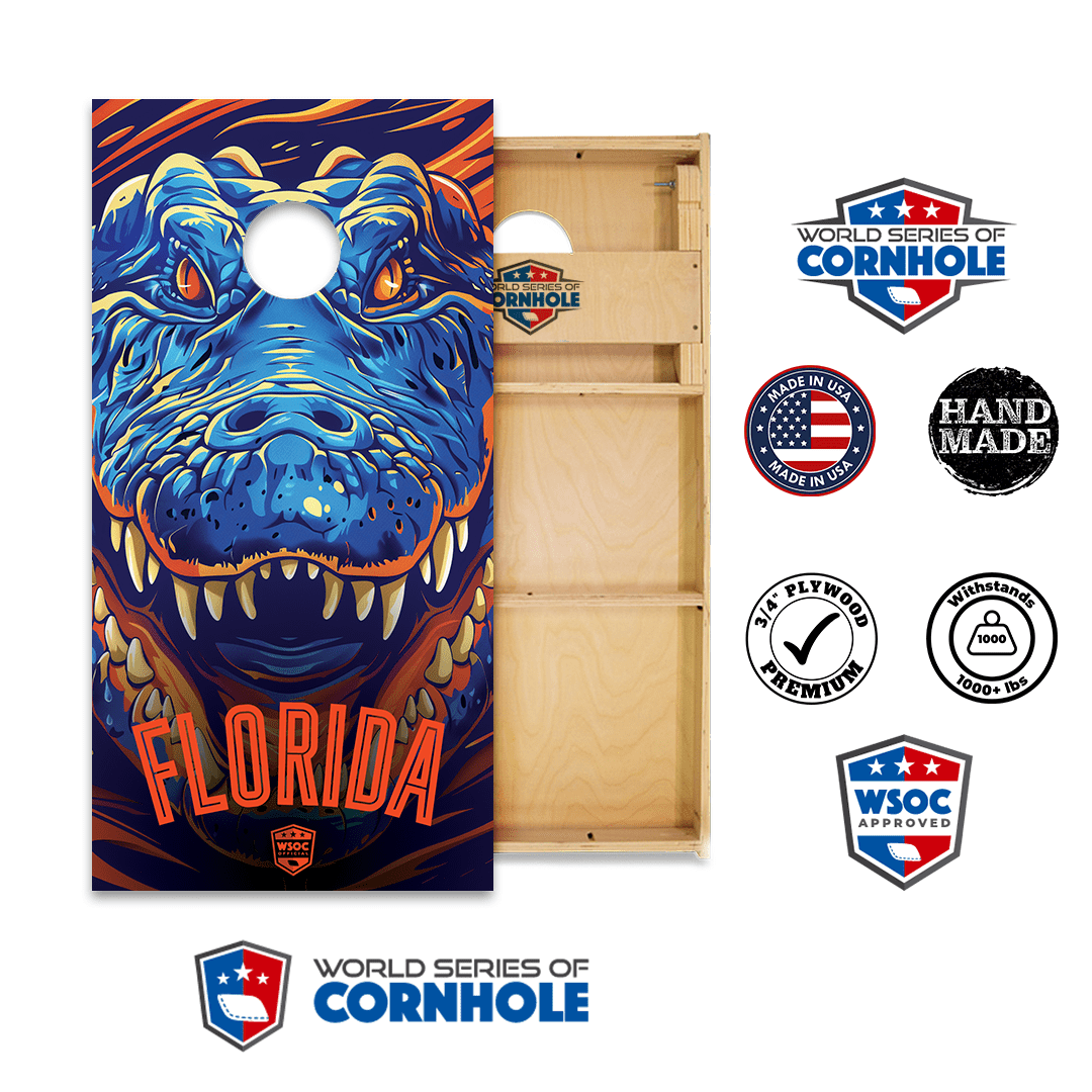 Cornhole Boards World Series of Cornhole Official 2' x 4' Professional Cornhole Board Runway 2402P - Florida Gators