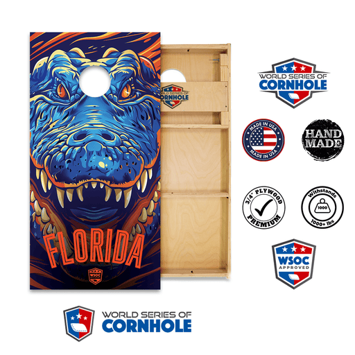 Professional 2x4 Boards - Runway World Series of Cornhole Official 2' x 4' Professional Cornhole Board Runway 2402P - Florida Gators