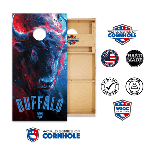 Cornhole Boards World Series of Cornhole Official 2' x 4' Professional Cornhole Board Runway 2402P - Buffalo Bills