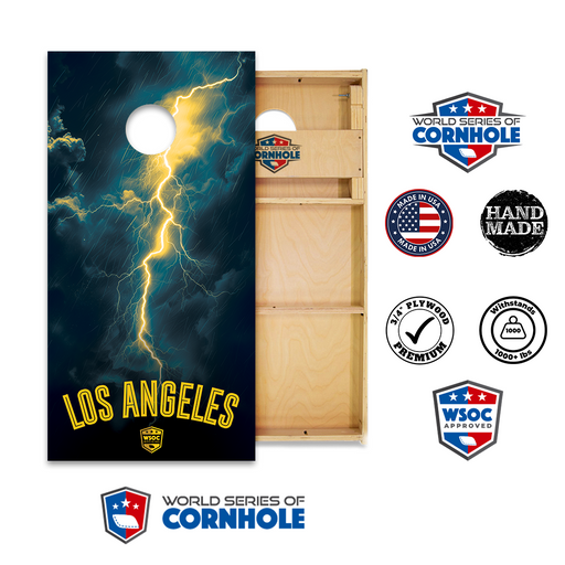 Professional 2x4 Boards - Runway World Series of Cornhole Official 2' x 4' Professional Cornhole Board Runway 2402P - Los Angeles Chargers