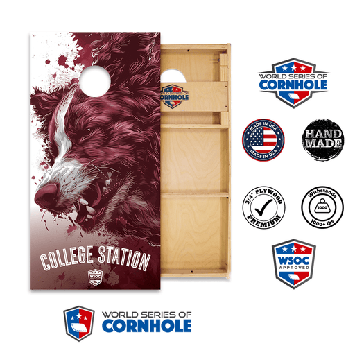 Cornhole Boards World Series of Cornhole Official 2' x 4' Professional Cornhole Board Runway 2402P - Texas A&M Aggies
