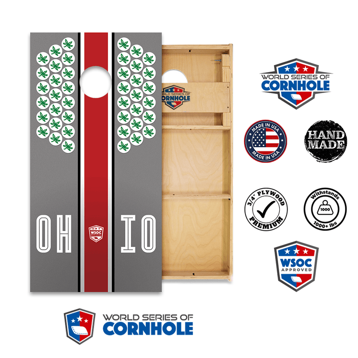 Cornhole Boards World Series of Cornhole Official 2' x 4' Professional Cornhole Board Runway 2402P - Ohio State Buckeyes
