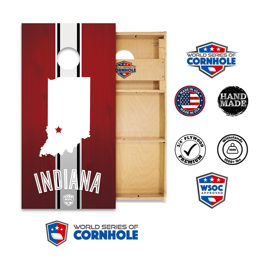 Cornhole Boards World Series of Cornhole Official 2' x 4' Professional Cornhole Board Runway 2402P - Indiana Hoosiers