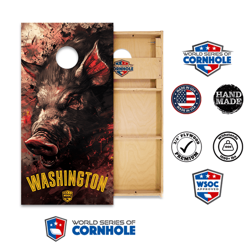 Cornhole Boards World Series of Cornhole Official 2' x 4' Professional Cornhole Board Runway 2402P - Washington Commanders