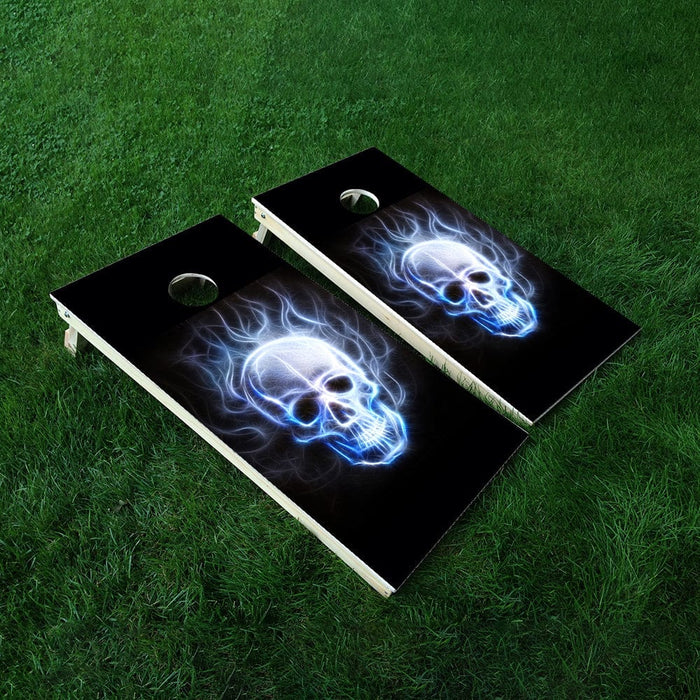 WINDY SKULL Cornhole Boards Wraps (Set of 2)