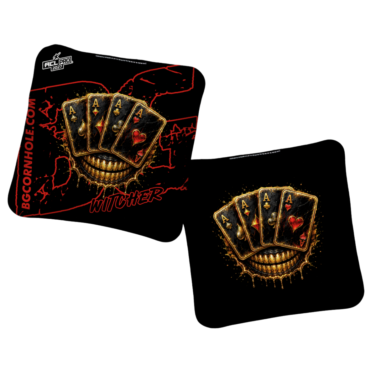 2027 BG Multiple Bag Models "DEAD MANS HAND " - ACL Pro Stamped Cornhole Bags - SET OF 4 BAGS