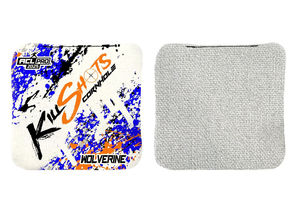Bags USA Splatter / Yes (+$15) Killshots Cornhole | Wolverine Series | Stock Designs | 2025 ACL Pro Cornhole Bags