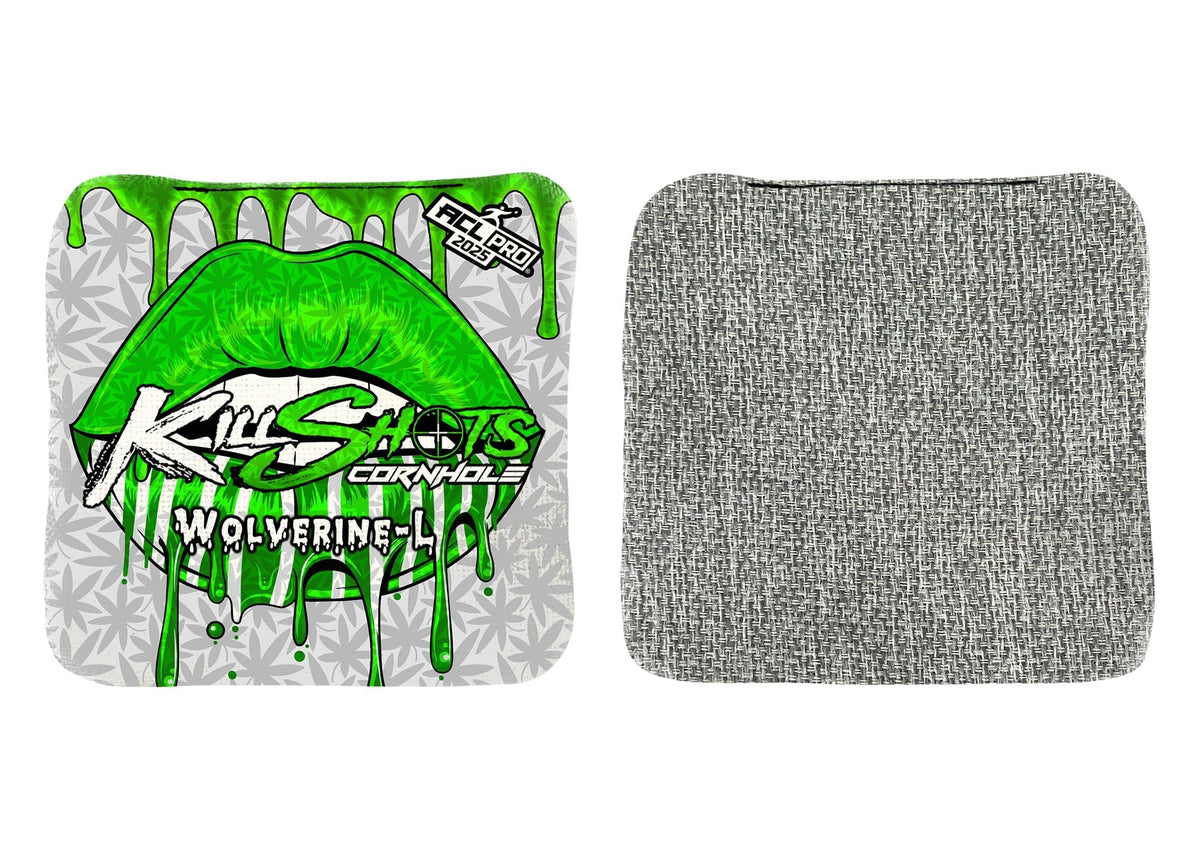 Bags 420 Lips / Yes (+$15) Killshots Cornhole | Wolverine-L Series | Limited Designs | 2025 ACL Pro Cornhole Bags