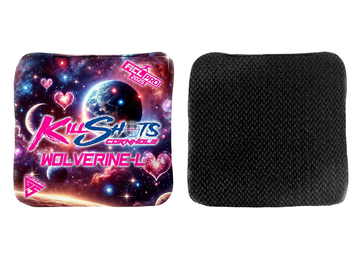 Bags Galaxy Hearts / Yes (+$15) Killshots Cornhole | Wolverine-L Series | Limited Designs | 2025 ACL Pro Cornhole Bags