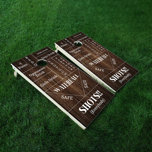 WOOD DRINK Cornhole Boards Wraps (Set of 2)