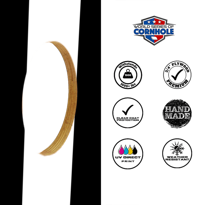 Recreational Cornhole Set World Series of Cornhole Recreational Cornhole Set - Black and White Stripes Boards with Black and White Bags