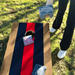 Recreational Cornhole Set World Series of Cornhole Recreational Cornhole Set - Blue and Red Stripes Boards with Navy and Red Bags
