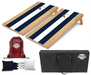 Recreational Cornhole Set World Series of Cornhole Recreational Cornhole Set - Navy and White Stripes Boards with Navy and White Bags