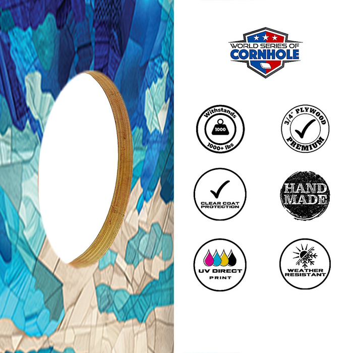 World Series of Cornhole Recreational Cornhole Set - Grand Canyon National Park Daytime Boards with Red and Royal Blue Bags