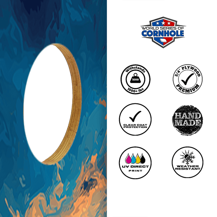 Recreational Cornhole Set World Series of Cornhole Recreational Cornhole Set - Gulf Shores National Park Daytime Boards with Red and Royal Blue Bags