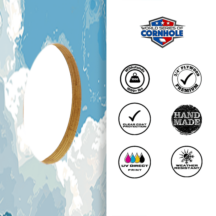 Recreational Cornhole Set World Series of Cornhole Recreational Cornhole Set - Kenai Fjords National Park Daytime Boards with Red and Royal Blue Bags