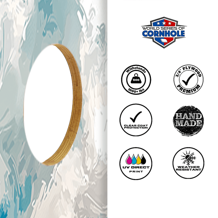 Recreational Cornhole Set World Series of Cornhole Recreational Cornhole Set - Yellowstone Old Faithful National Park Daytime Boards with Red and Royal Blue Bags