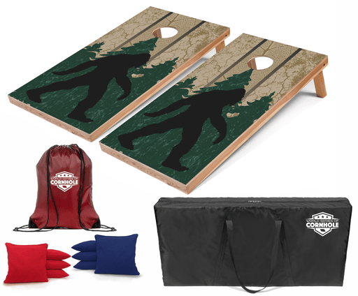 Recreational Cornhole Set World Series of Cornhole Recreational Cornhole Set - Wilderness Sasquatch Boards with Red and Royal Blue Bags
