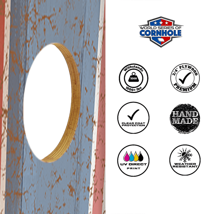 Recreational Cornhole Set World Series of Cornhole Recreational Cornhole Set - Animated Sasquatch Boards with Red and Royal Blue Bags