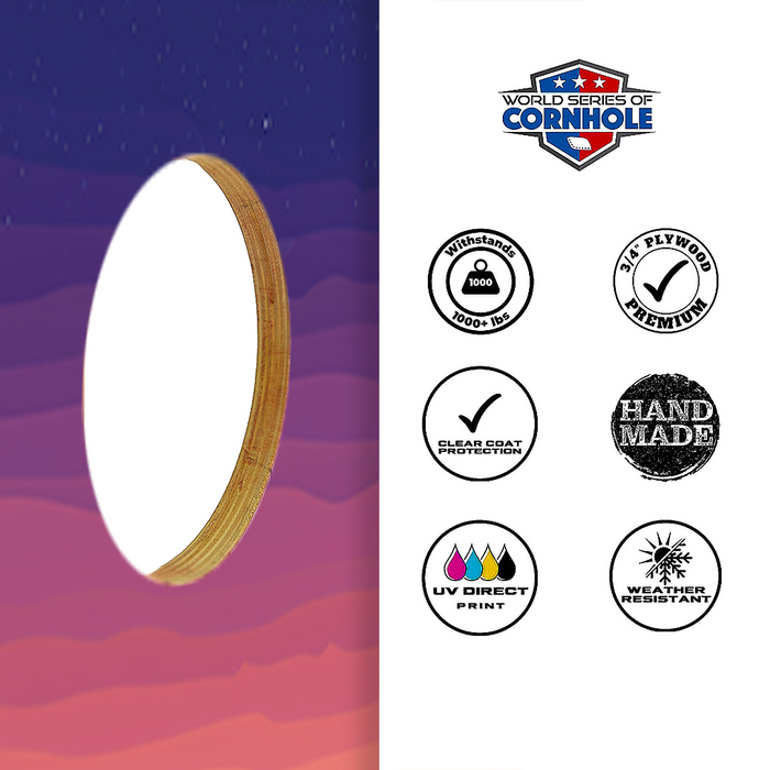 World Series of Cornhole Recreational Cornhole Set - Great Smoky Mountains National Park Nighttime Boards with Red and Royal Blue Bags