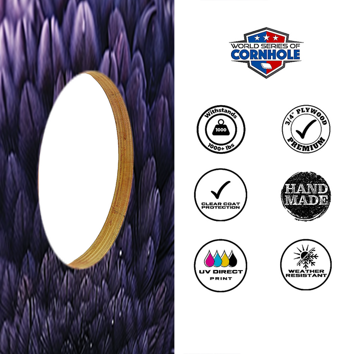 World Series of Cornhole Recreational Cornhole Set - Baltimore Ravens Boards with Yellow and Royal Purple Bags