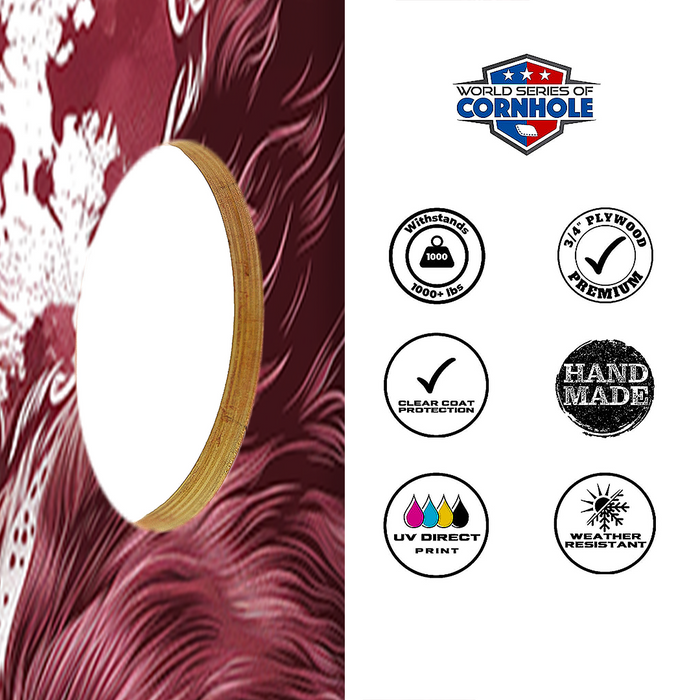 World Series of Cornhole Recreational Cornhole Set - Texas A&M Aggies Boards with White and Maroon Bags