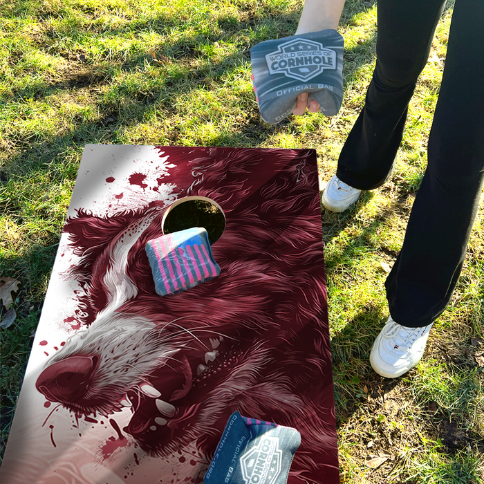 World Series of Cornhole Recreational Cornhole Set - Texas A&M Aggies Boards with White and Maroon Bags