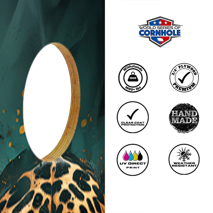 World Series of Cornhole Recreational Cornhole Set - Jacksonville Jaguars Boards with Turquoise and Yellow Bags