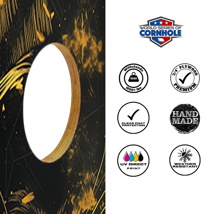 World Series of Cornhole Recreational Cornhole Set - Pitt Panthers Boards with Yellow and Royal Blue Bags