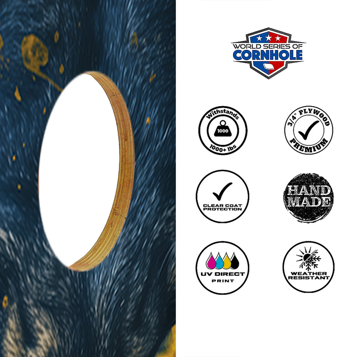 World Series of Cornhole Recreational Cornhole Set - Michigan Wolverines Boards with Maize and Blue Bags