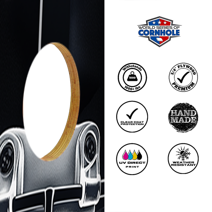 World Series of Cornhole Recreational Cornhole Set - Las Vegas Raider Boards with Gray and Black Bags