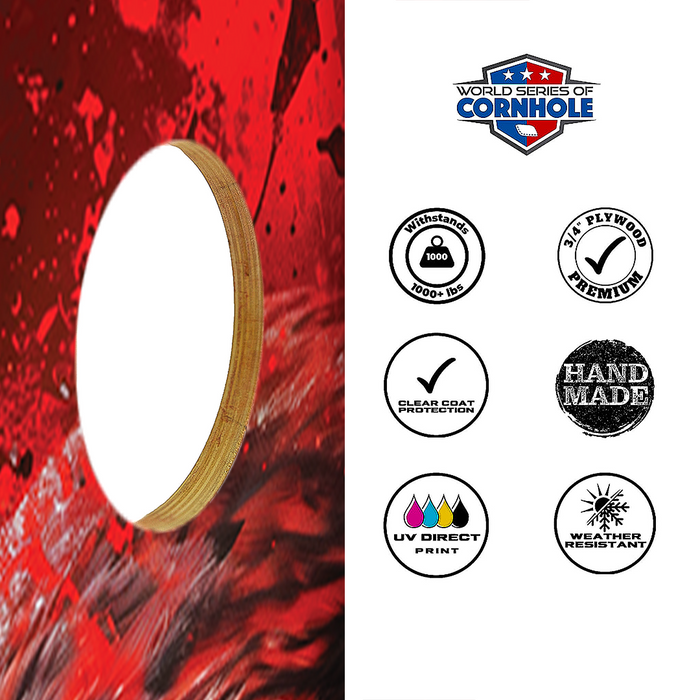 World Series of Cornhole Recreational Cornhole Set - Atlanta Falcons Boards with Gray and Red Bags