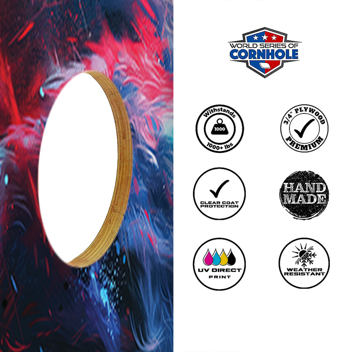 World Series of Cornhole Recreational Cornhole Set - Buffalo Bills Boards with Royal Blue and Red Bags