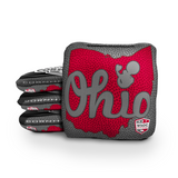 Ohio State Buckeyes Script Light Red - 6 Inch WSOC Official Pro Cornhole Bags