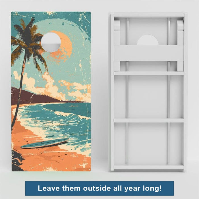 Weather Proof Tropical Cornhole Boards