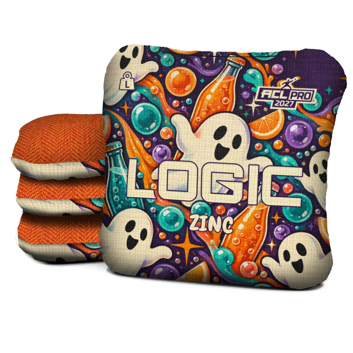 Ghost Soda Club - Halloween Cornhole Bags - Multiple Bag Series - Set of 4