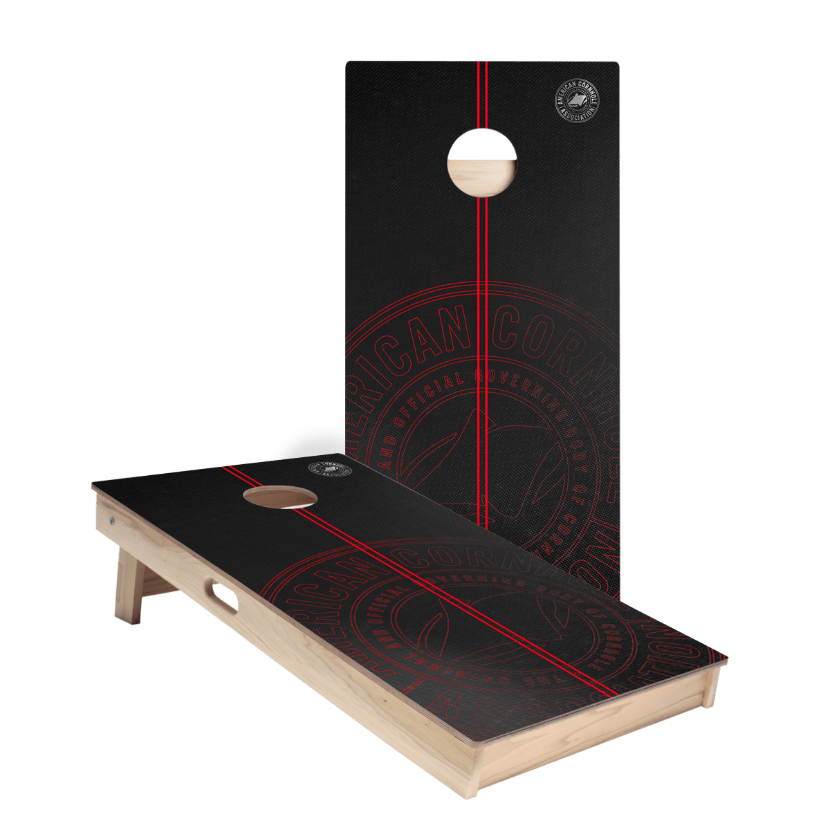 ACA Logo Red Stripes Star Cornhole Boards
