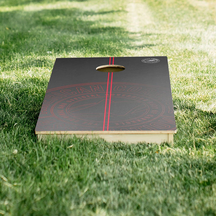 ACA Logo Red Stripes Star Cornhole Boards
